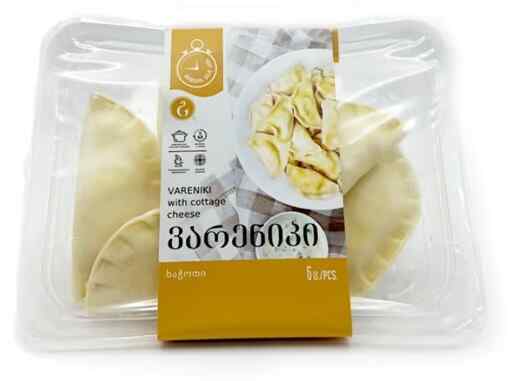 Vareniki with cottage cheese 6 pcs. (s/f) (Tray sealer)