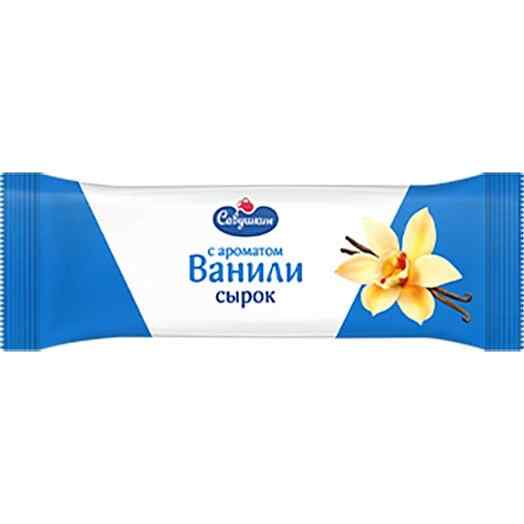 მოჭიქული ყველეული /სავუშკინ პროდუქტ/ შოკოლადის მინანქრით, 23%, ვანილის 20*40 გრ