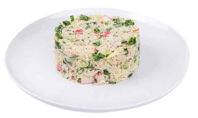 Salad "crab sticks with rice"