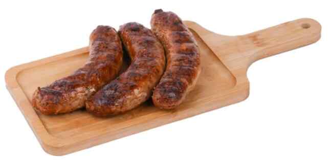Fried bavarian sausage