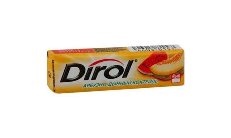 Chewing gum "Dirol" watermelon-melon cocktail 13.2 g