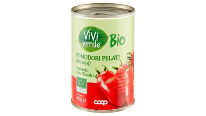 COOP - Canned Whole Peeled Tomatoes Organic Vivi Verde 12x400 g