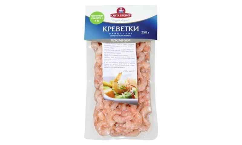 "SANTA BREMOR"- კრევეტის ხორცი გაყინული პრემიუმი 250 გრ