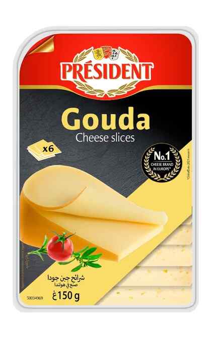 Cheese slices "President" Gouda 150g