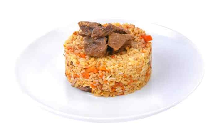 Uzbek plov with beef
