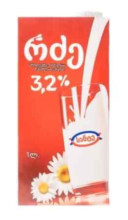 სანტე რძე 3.2% 1 ლ.