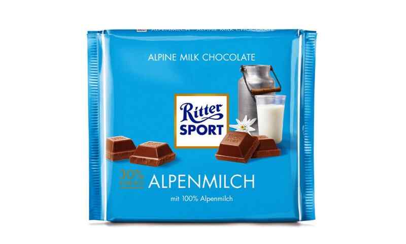 "Ritter sport"- რძიანი შოკოლადის ფილა 250გრ